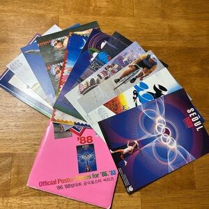 Official Poster Series Postcard Collection of 11 Seoul Olympics 1986 1988